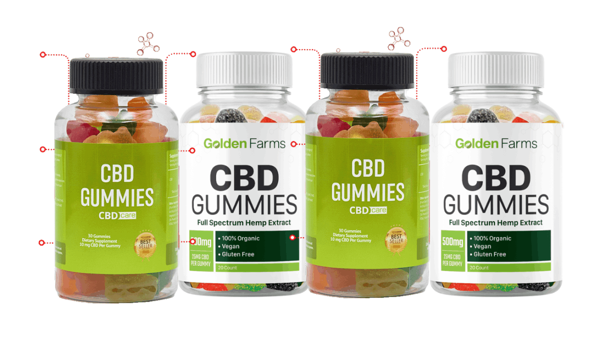 Golden Farms CBD Gummies-6-bottle