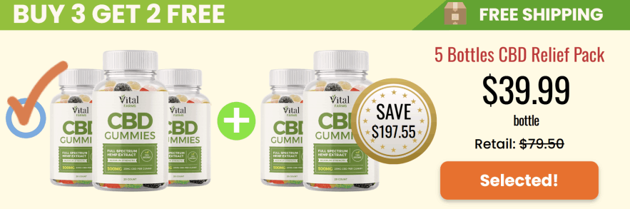 Golden Farms CBD Gummies 3 bottle